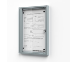 Interiérová uzamykacia vitrína 1xA4, Plech