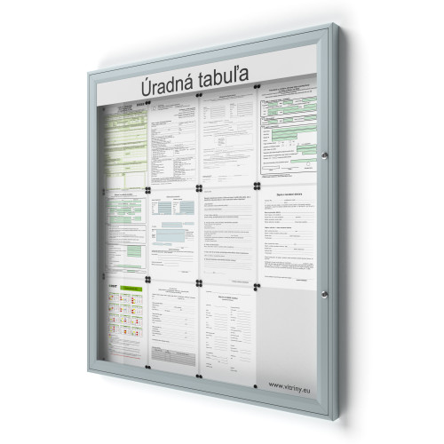 Uzamykateľná informačná vitrína 12xA4 SIDE50 s nápisom