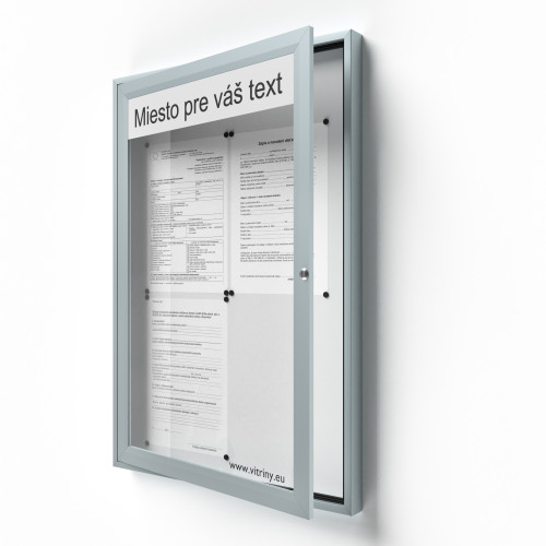 Uzamykateľná informačná vitrína 4xA4 SIDE50 s nápisom