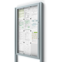 Uzamykateľná informačná vitrína 12bxA4 SIDE so stĺpikmi