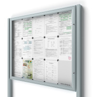 Uzamykateľná informačná vitrína 15xA4 SIDE so stĺpikmi