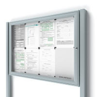 Uzamykateľná informačná vitrína 8xA4 SIDE so stĺpikmi