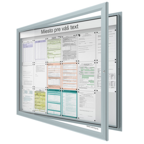 Vonkajšia informačná vitrína 18xA4 SIDE60 s nápisom