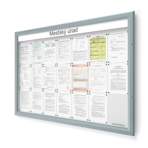 Vonkajšia informačná vitrína 21xA4 SIDE60 s nápisom