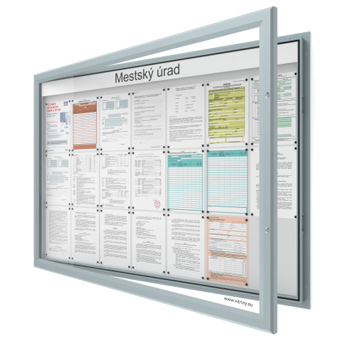Vonkajšia informačná vitrína 21xA4 SIDE60 s nápisom