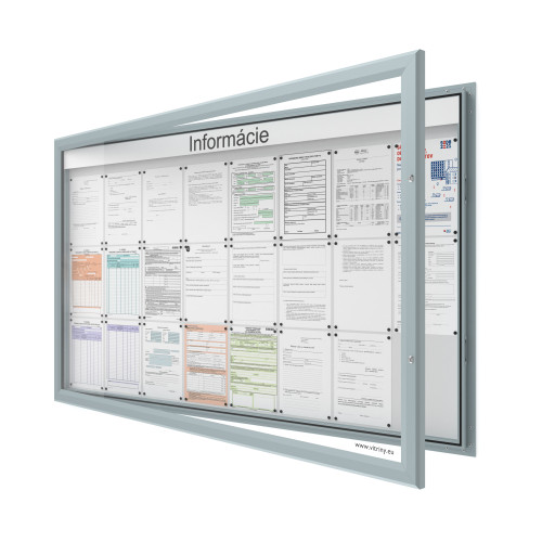 Vonkajšia informačná vitrína 24xA4 SIDE60 s nápisom 