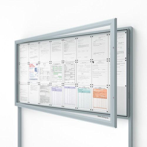 Vonkajšia informačná vitrína V-SIDE60-24-N so stĺpikmi