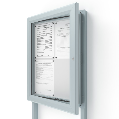 Vonkajšia informačná vitrína V-SIDE60-4-N s nohami