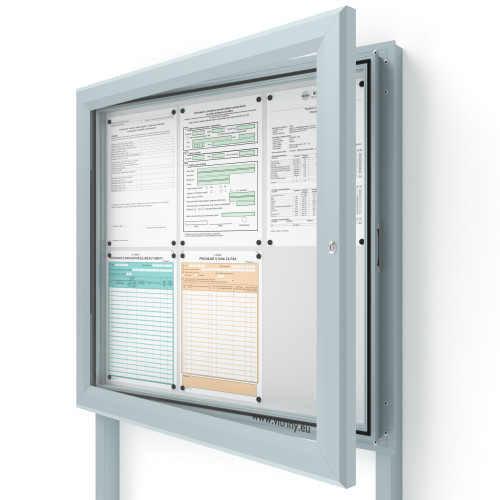 Vonkajšia informačná vitrína V-SIDE60-6-N s nohami