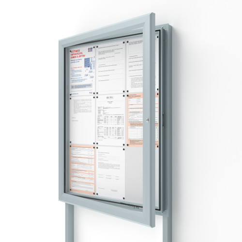Vonkajšia informačná vitrína V-SIDE60-9-N so stĺpikmi