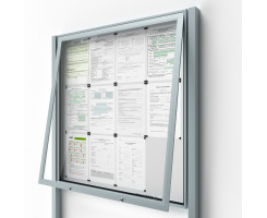 Uzamykateľná informačná vitrína 12xA4 so stĺpikmi