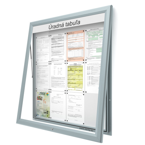 Vonkajšia informačná vitrína 12xA4 UP60 s nápisom