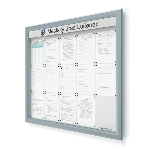 Vonkajšia informačná vitrína 15xA4 UP60 s nápisom