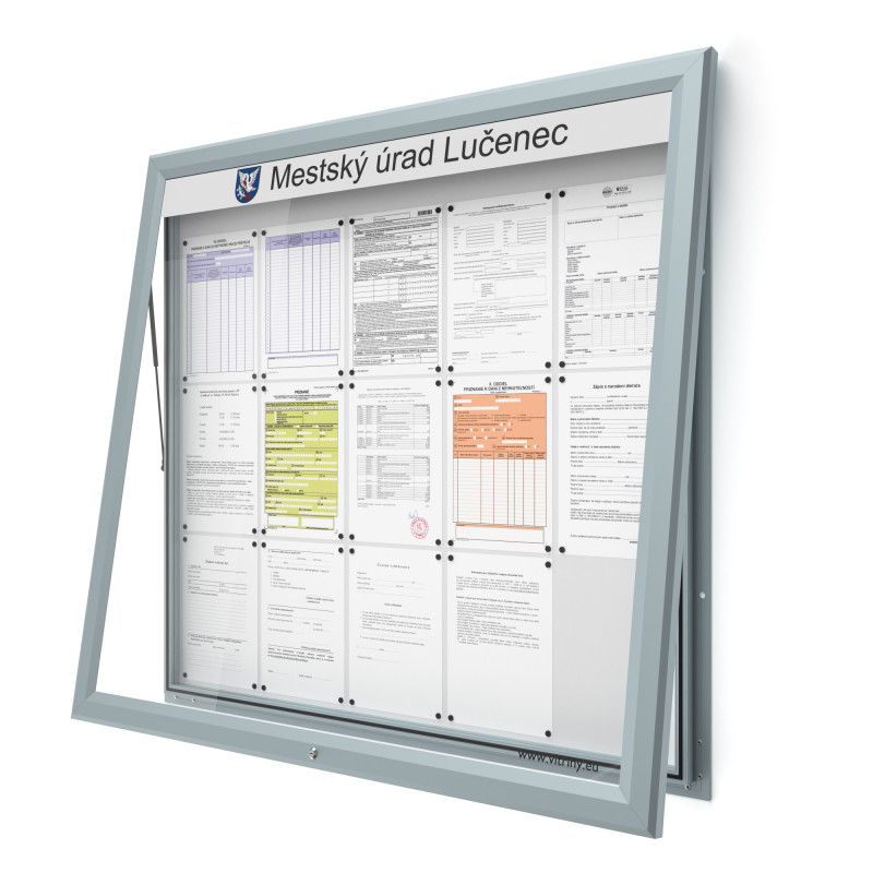 Vonkajšia informačná vitrína 15xA4 UP60 s nápisom