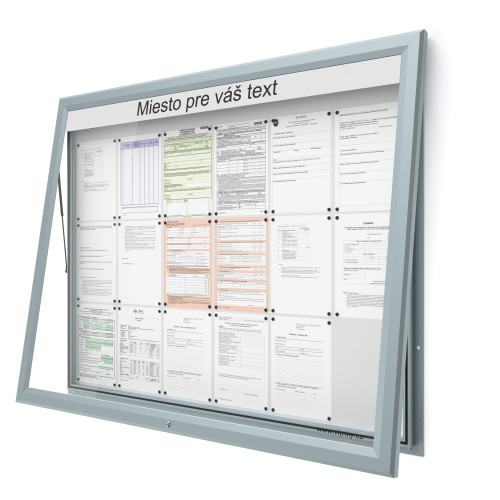 Vonkajšia informačná vitrína 18xA4 UP60 s nápisom