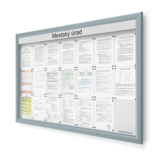 Vonkajšia informačná vitrína 21xA4 UP60 s nápisom