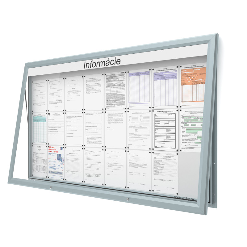 Vonkajšia informačná vitrína 24xA4 UP60 s nápisom