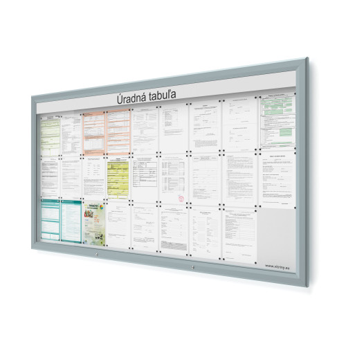 Vonkajšia informačná vitrína 27xA4 UP60 s nápisom