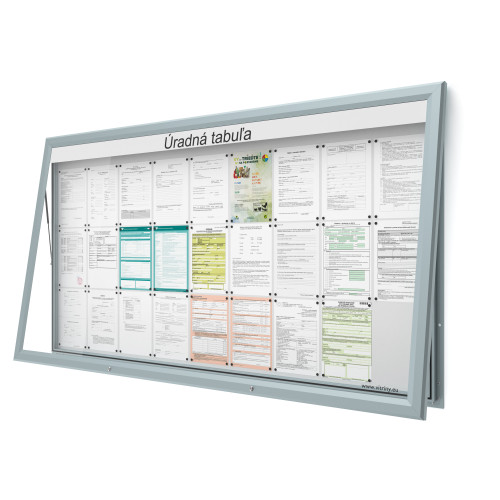 Vonkajšia informačná vitrína 27xA4 UP60 s nápisom