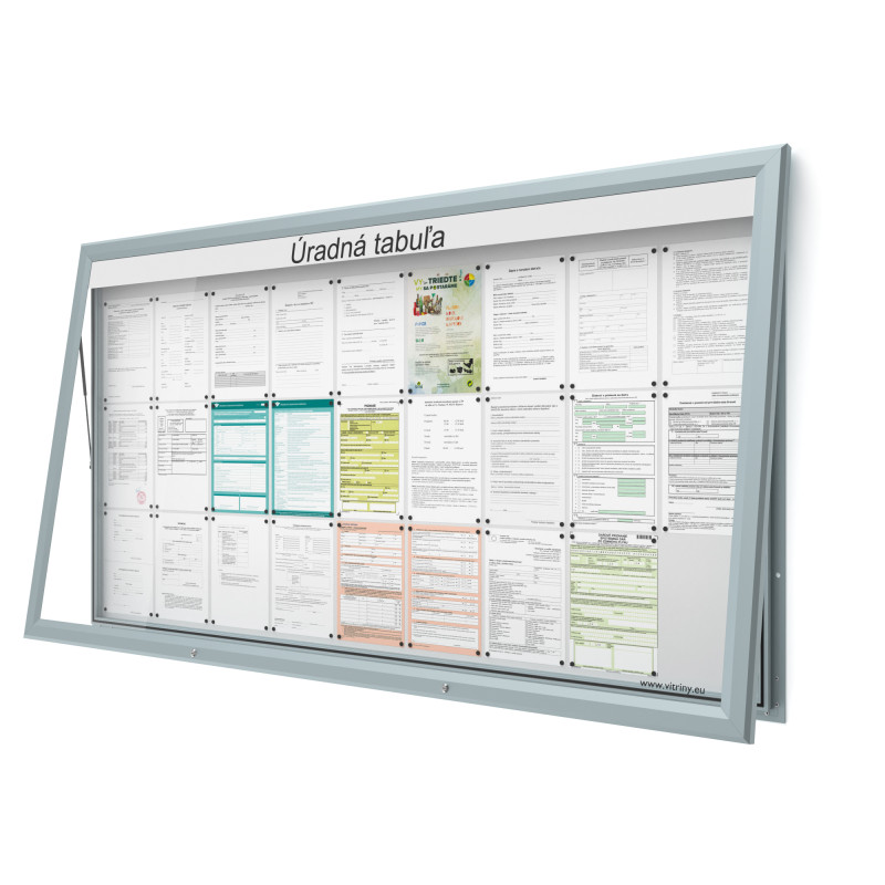 Vonkajšia informačná vitrína 27xA4 UP60 s nápisom