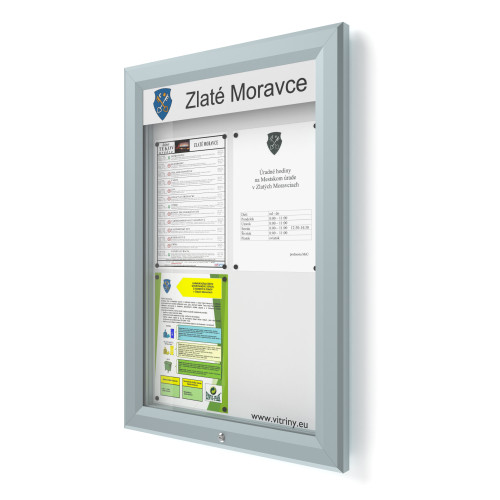 Vonkajšia informačná vitrína 4xA4 UP60 s nápisom