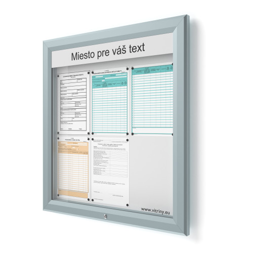 Vonkajšia informačná vitrína 6xA4 UP60 s nápisom