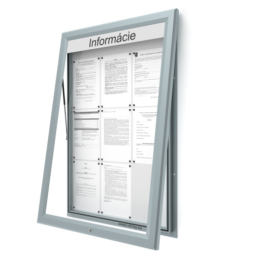 Vonkajšia informačná vitrína 9xA4 UP60 s nápisom