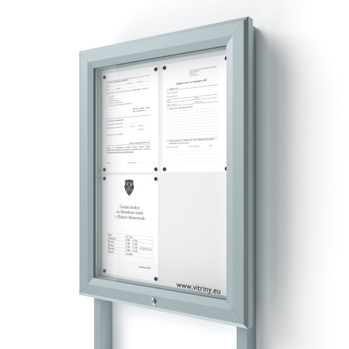 Vonkajšia informačná vitrína V-UP60-4-N so stĺpikmi