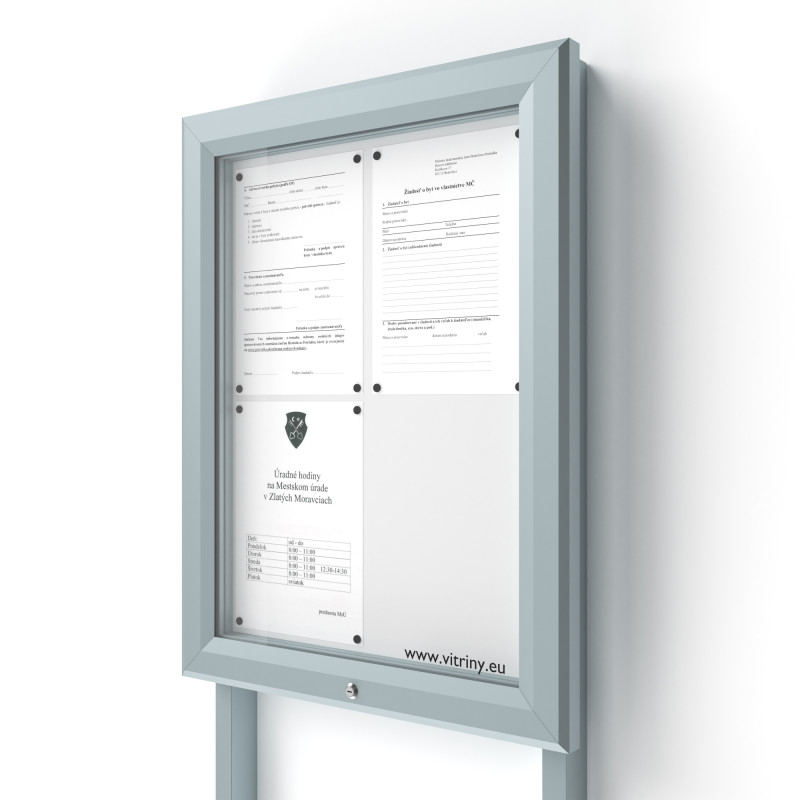 Vonkajšia informačná vitrína V-UP60-4-N s nohami